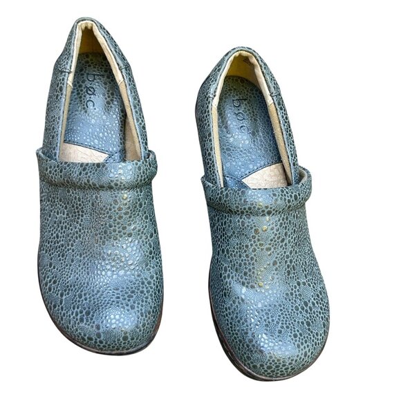 BOC Born Concepts Gray Pebble Pattern Peggy Faux Leather Slip On Clogs Size 9 M - Picture 4 of 14